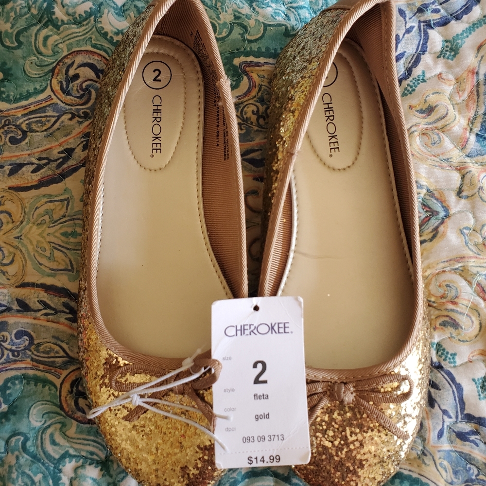 Gold Sparkle Shoes